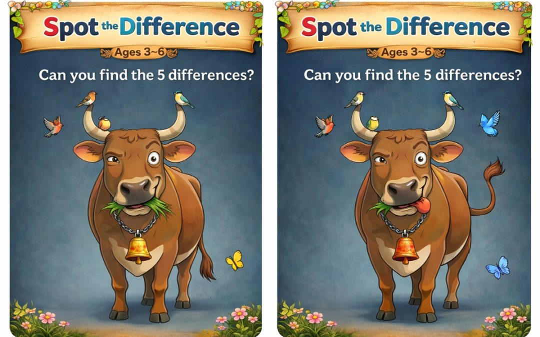 Spot the Difference — Veronica with Birds (Ages 3–6)