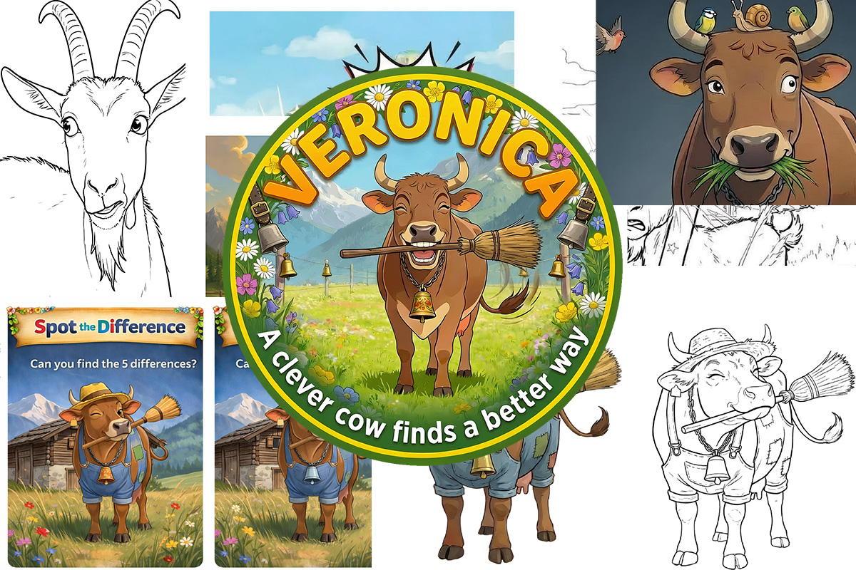 Library preview screenshot or collage of free resources Alt text: Veronica's World free membership — colouring pages and activity sheets