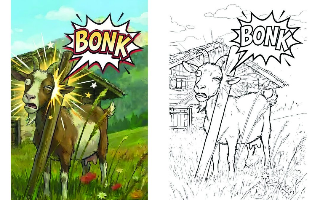 Greta the Goat Colouring Sheet – Complex