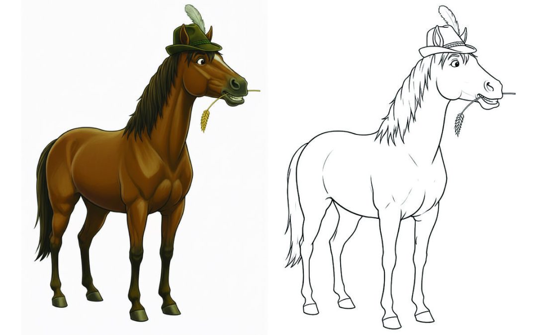 Otto the Horse Colouring Sheet – Proud