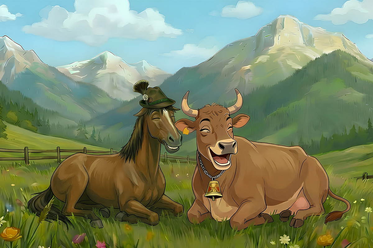 Veronica and otto lying down 1200×800 amazing cow facts for kids Veronica the clever cow