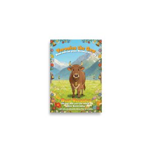 Veronica the Cow — Alpine Meadow A2 Poster
