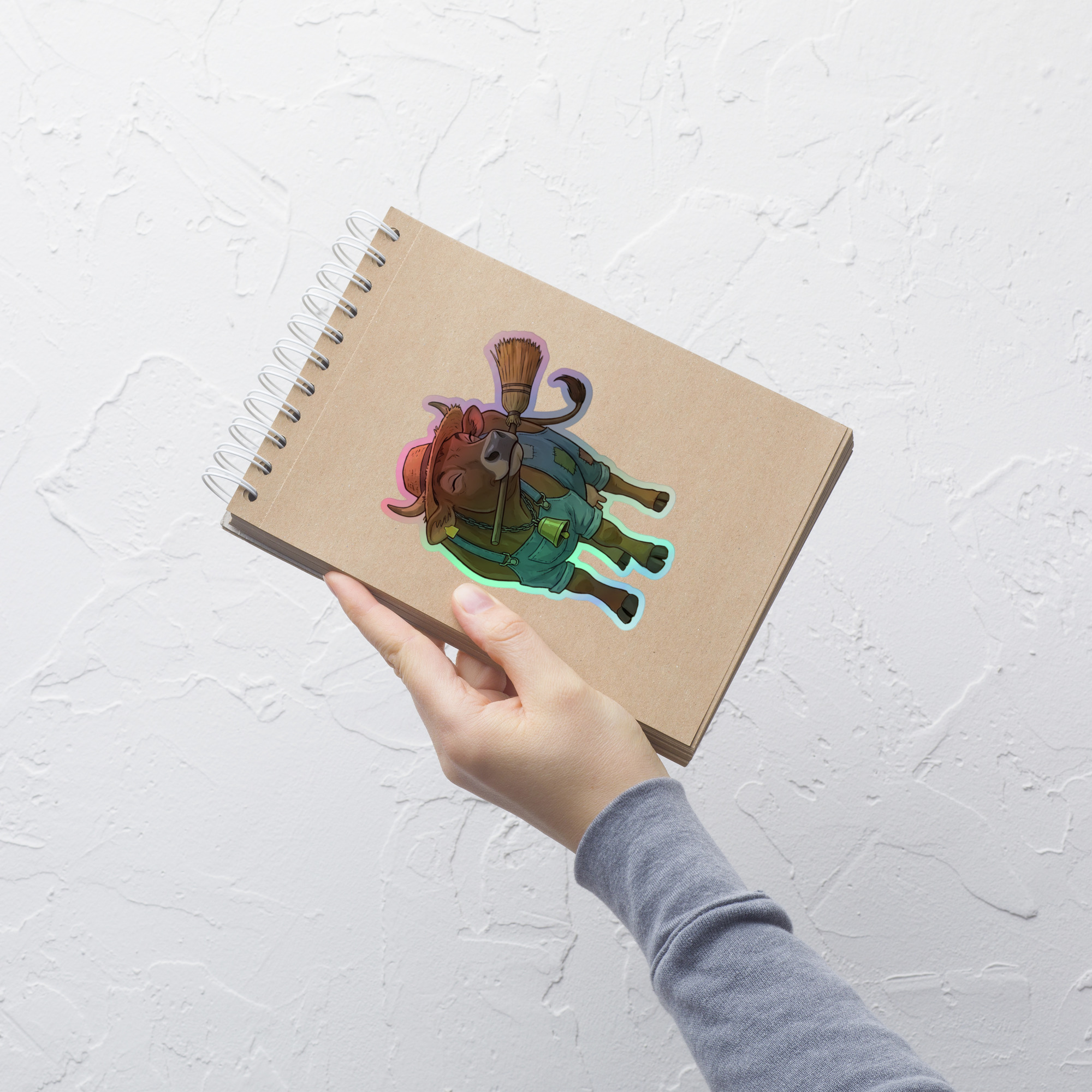 Veronica the Cow Holographic Sticker - Image 3