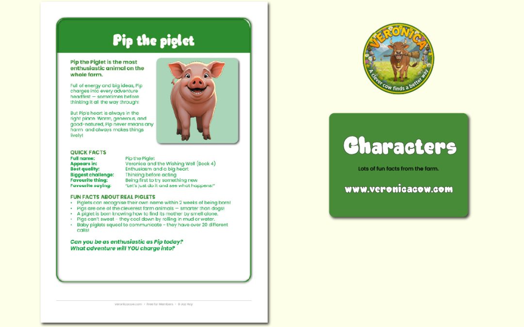 Character Fact Card — Pip the Piglet