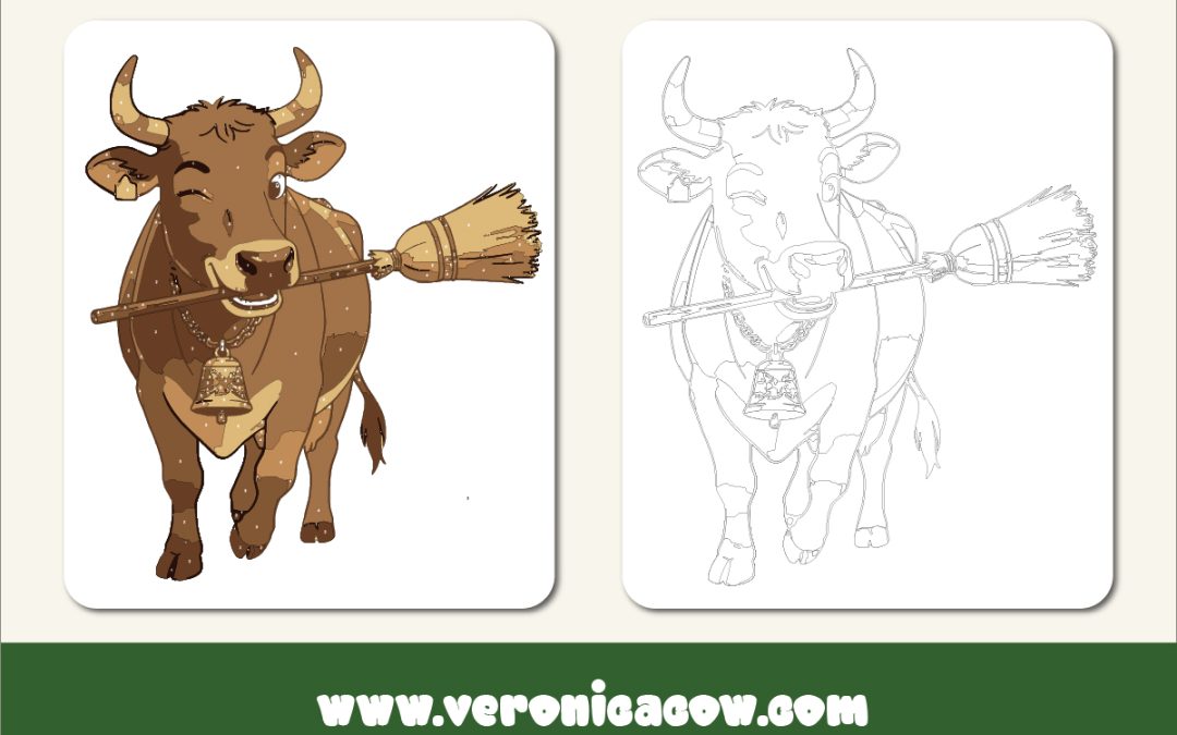 Colour by Number — Veronica the Cow