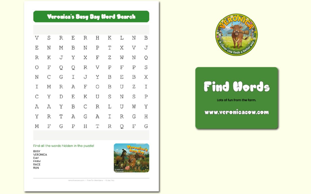Veronica’s Busy Day Word Search